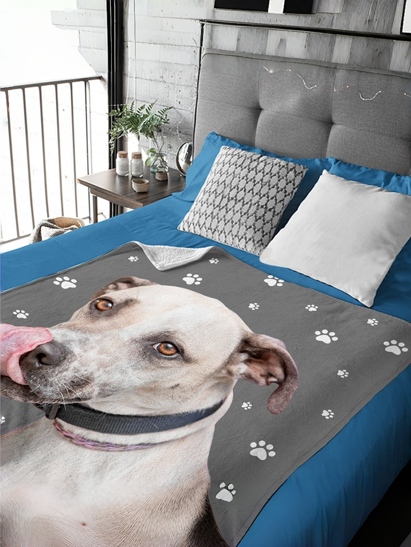 Custom Dog Photo Blanket: Personalized Pet Memorial Gift